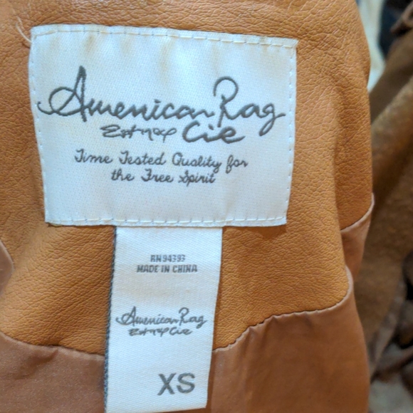 American Rag brown soft leather jacket - Picture 7 of 9